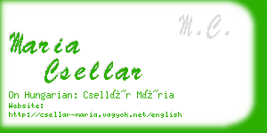 maria csellar business card